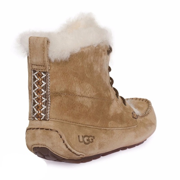 UGG Chickaree Suede Moccasin Boots Chestnut Brown - Picture 4 of 8